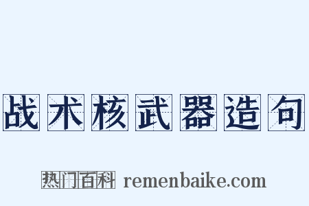 战术核武器造句是什么意思的图片